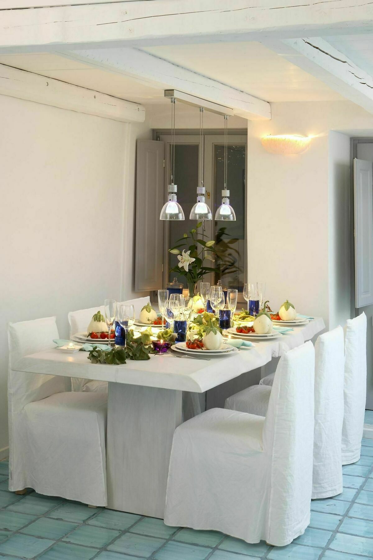 Blue Angel Villa Fira  Restaurant billede